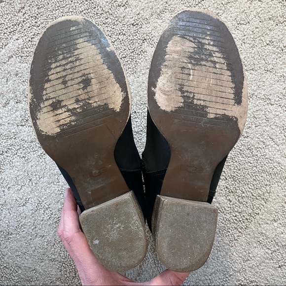 UGG Kirke Shearling-Trimmed Leather & Suede Ankle Boots - Picture 11 of 14